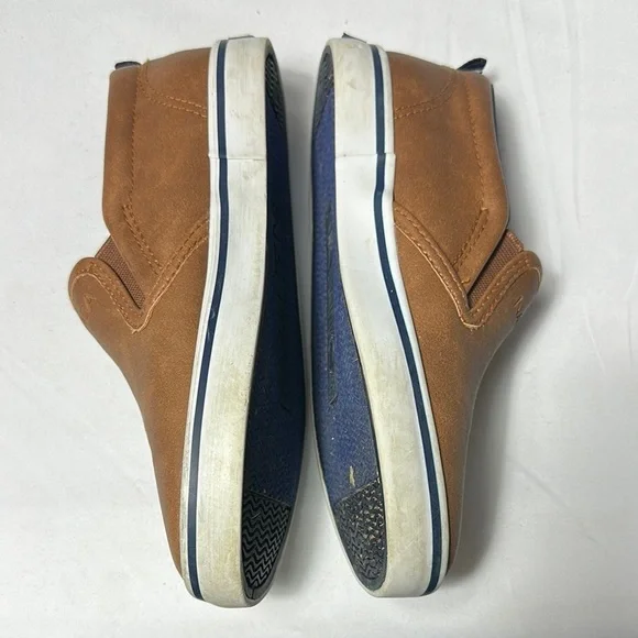 Nautica Brown Slip-On Kids Shoes with Elastic Panels - Picture 3 of 7